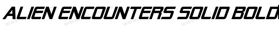 Alien Encounters Solid Bold字体转换